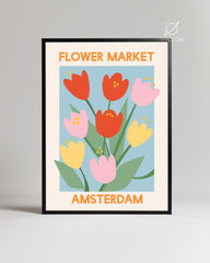 Tulip Market Poster Tablosu