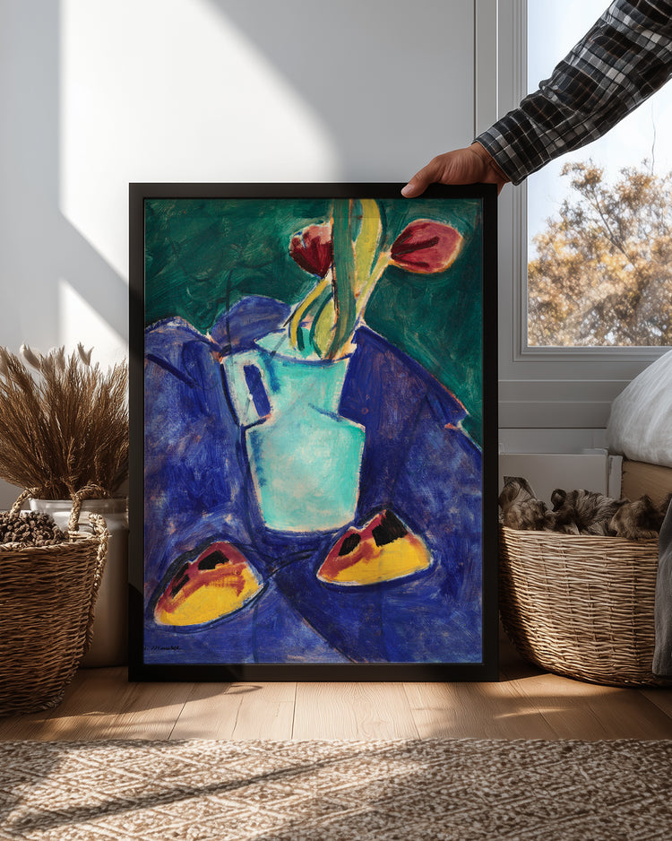 Turquoise Vase Poster Tablosu
