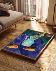 Turquoise Vase Poster Tablosu