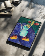 Turquoise Vase Poster Tablosu