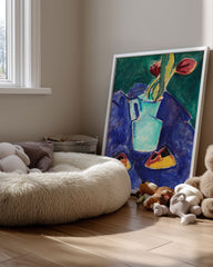 Turquoise Vase Poster Tablosu