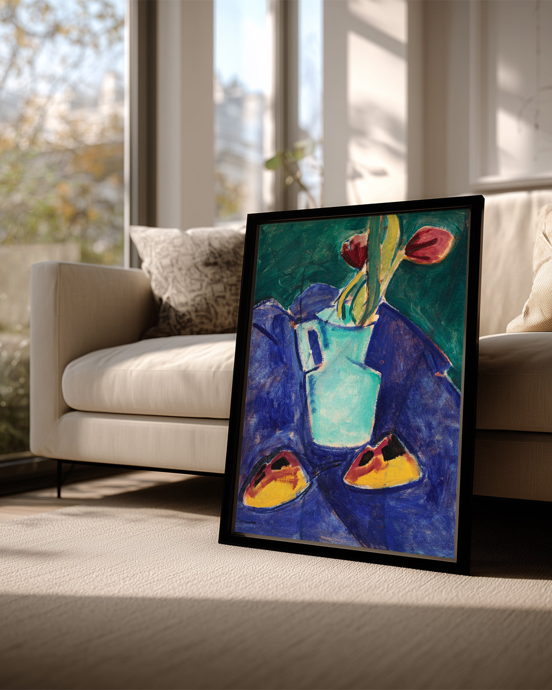 Turquoise Vase Poster Tablosu