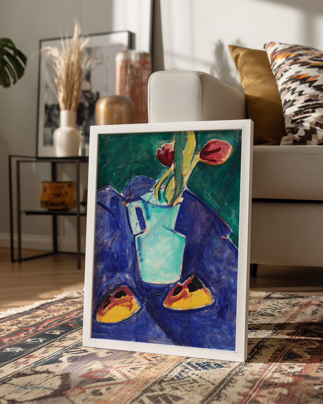Turquoise Vase Poster Tablosu