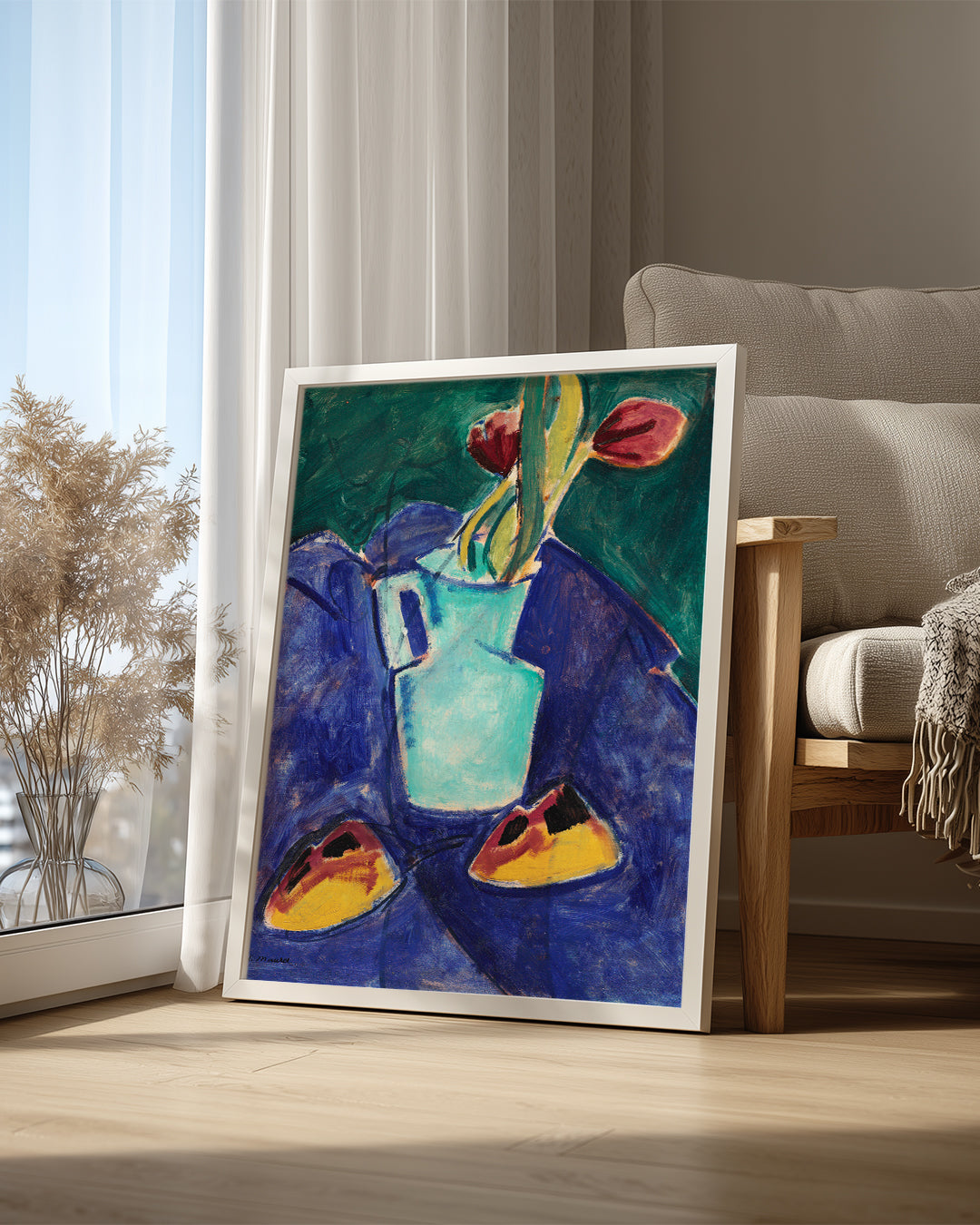 Turquoise Vase Poster Tablosu