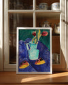 Turquoise Vase Poster Tablosu
