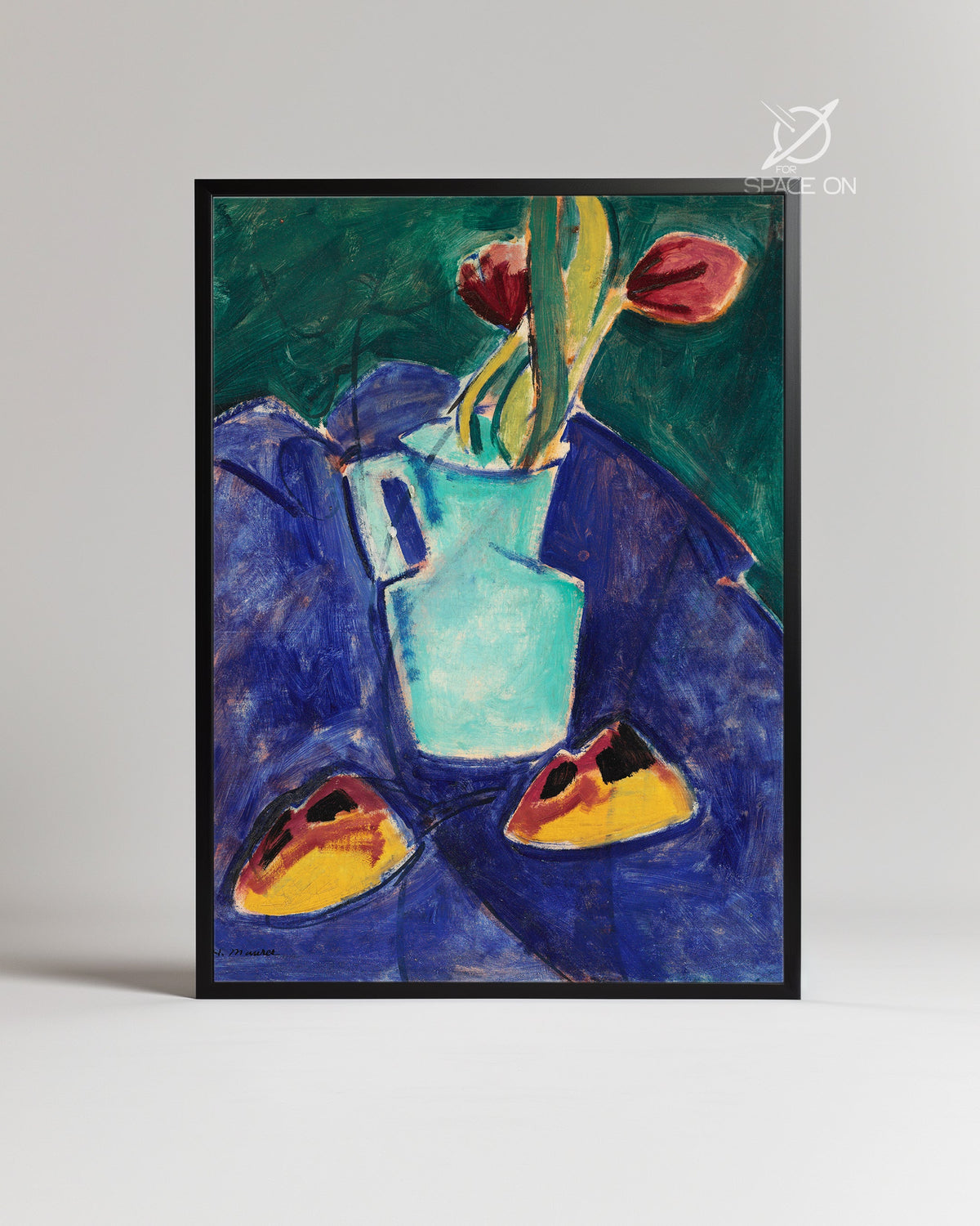 Turquoise Vase Poster Tablosu