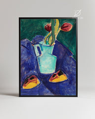 Turquoise Vase Poster Tablosu