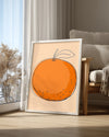 Turuncu Portakal - Çizim Tasarımı Poster Tablosu