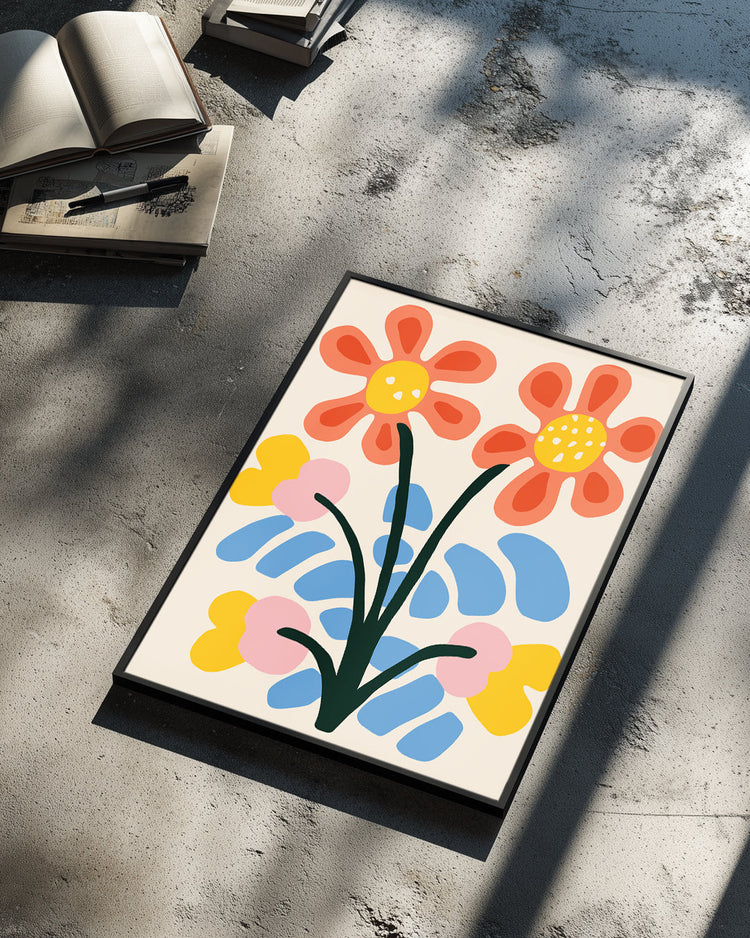 Twin Blossom Poster Tablosu