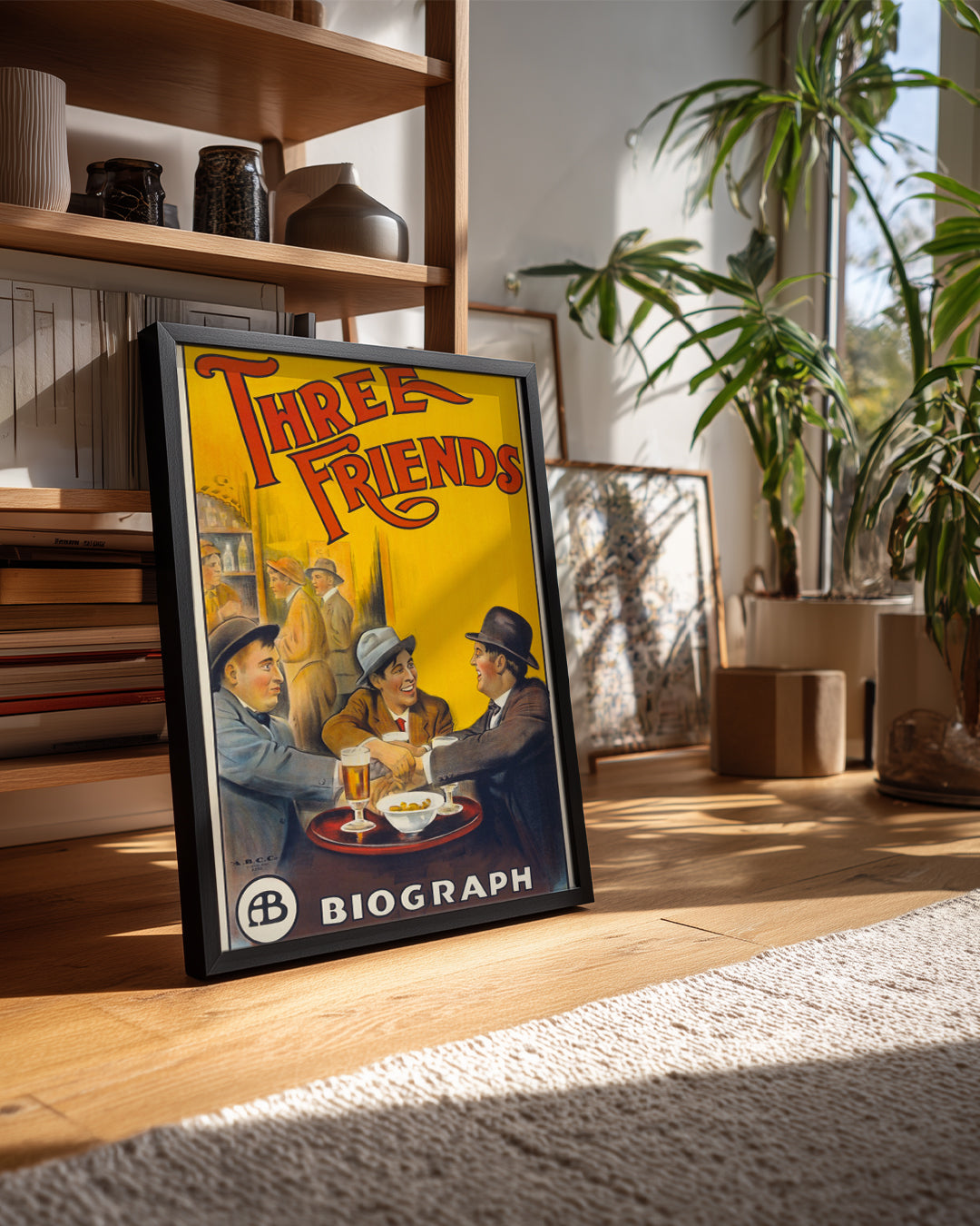 Üç Arkadaş - Tarihi Bir Görselde Sohbet Eden Adamlar Poster Tablosu