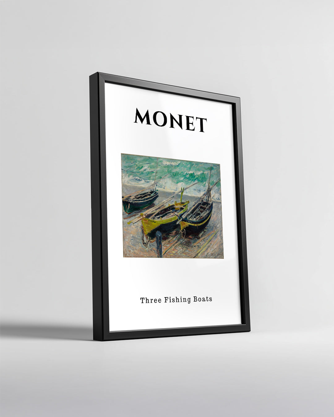 Üç Balıkçı Botu - Claude Monet Poster Tablosu