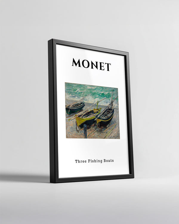 Üç Balıkçı Botu - Claude Monet Poster Tablosu