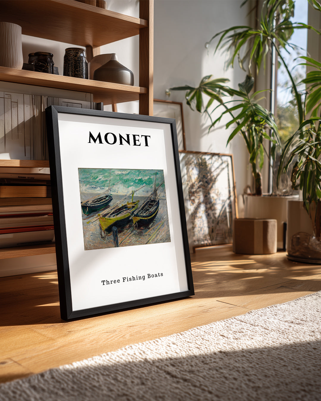 Üç Balıkçı Botu - Claude Monet Poster Tablosu