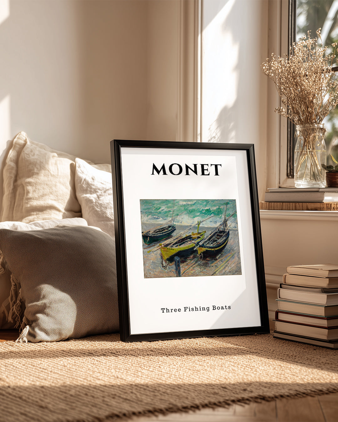 Üç Balıkçı Botu - Claude Monet Poster Tablosu