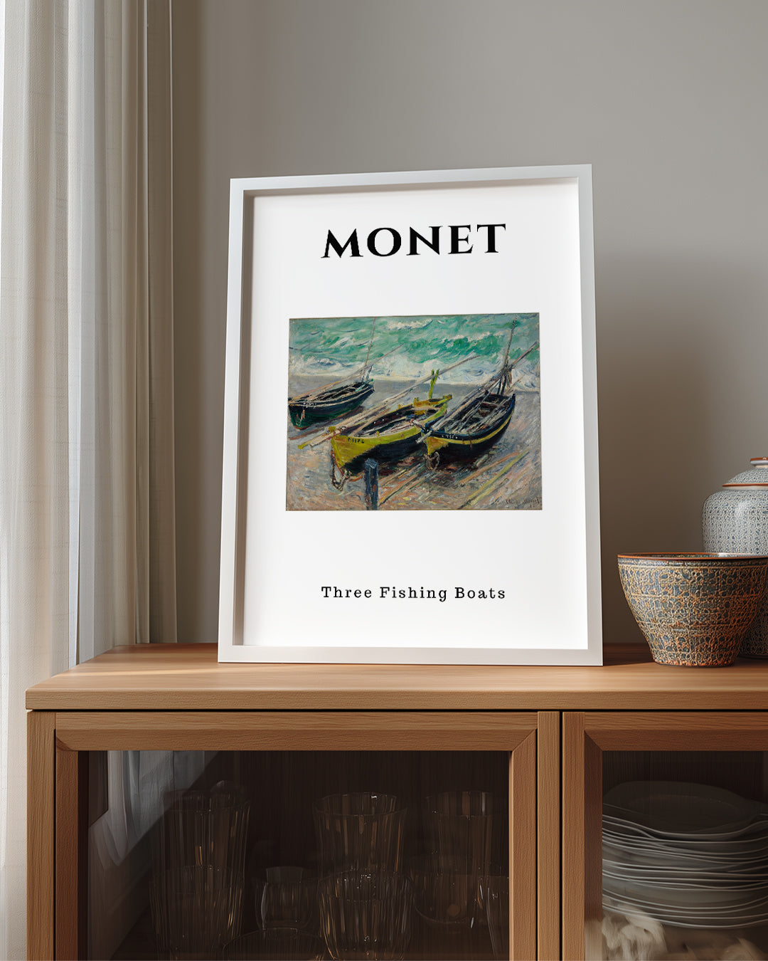 Üç Balıkçı Botu - Claude Monet Poster Tablosu