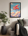 Uçan-Kedi - Kanatlı Hayvan Şeklinde Poster Tablosu