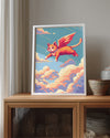 Uçan-Kedi - Kanatlı Hayvan Şeklinde Poster Tablosu