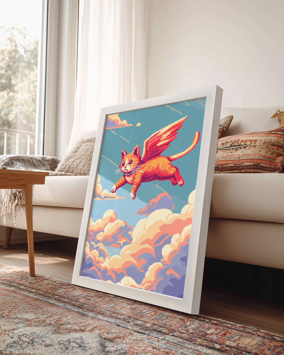 Uçan-Kedi - Kanatlı Hayvan Şeklinde Poster Tablosu