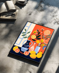 Vase Fruits Poster Tablosu