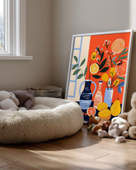 Vase Fruits Poster Tablosu