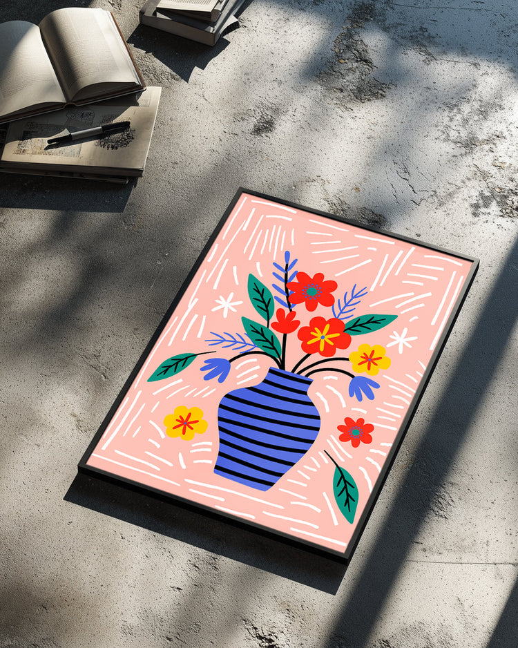 Vase Joyeux Poster Tablosu