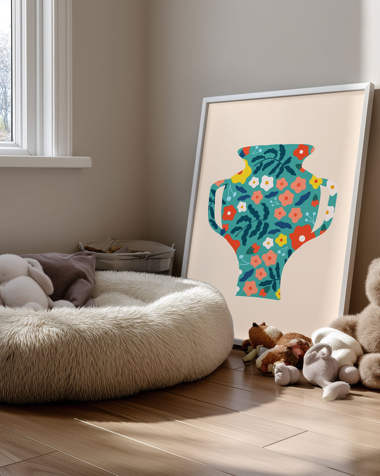 Vase Motif Poster Tablosu
