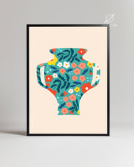 Vase Motif Poster Tablosu