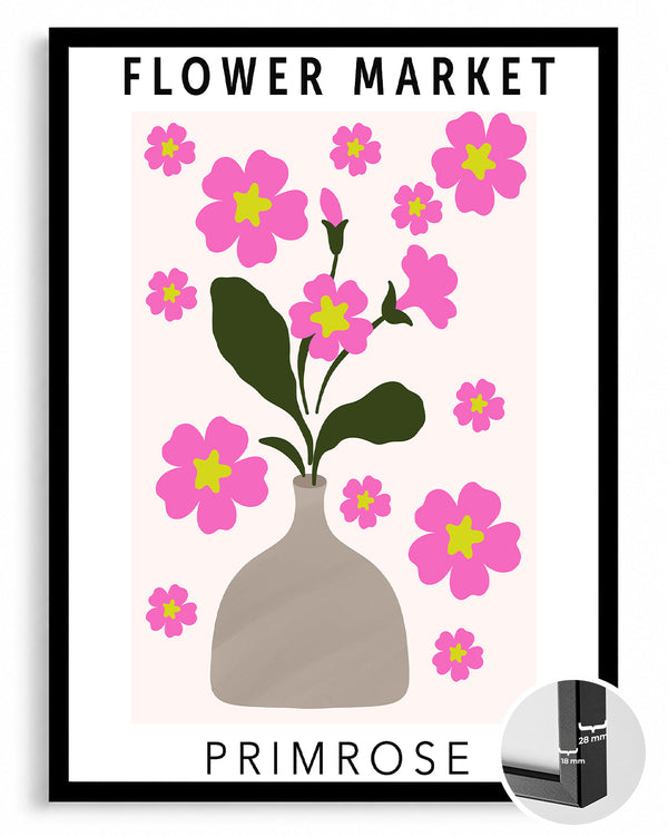 Vase Primrose Poster Tablosu
