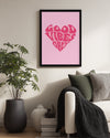 Vibes Heart Poster Tablosu