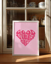 Vibes Heart Poster Tablosu