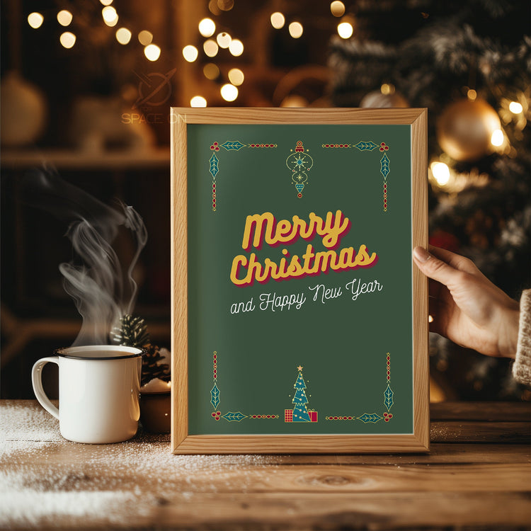 Victorian Christmas Pine Poster Tablosu