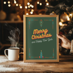 Victorian Christmas Pine Poster Tablosu