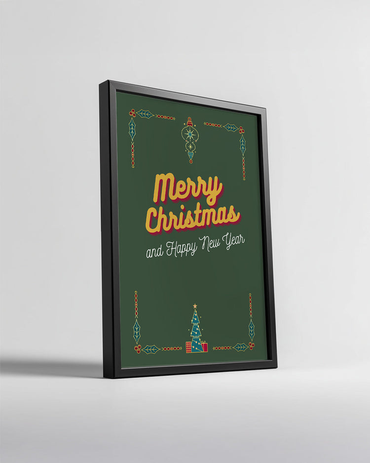 Victorian Christmas Pine Poster Tablosu