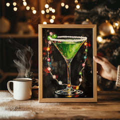 Vintage Santa Illustration Poster Tablosu