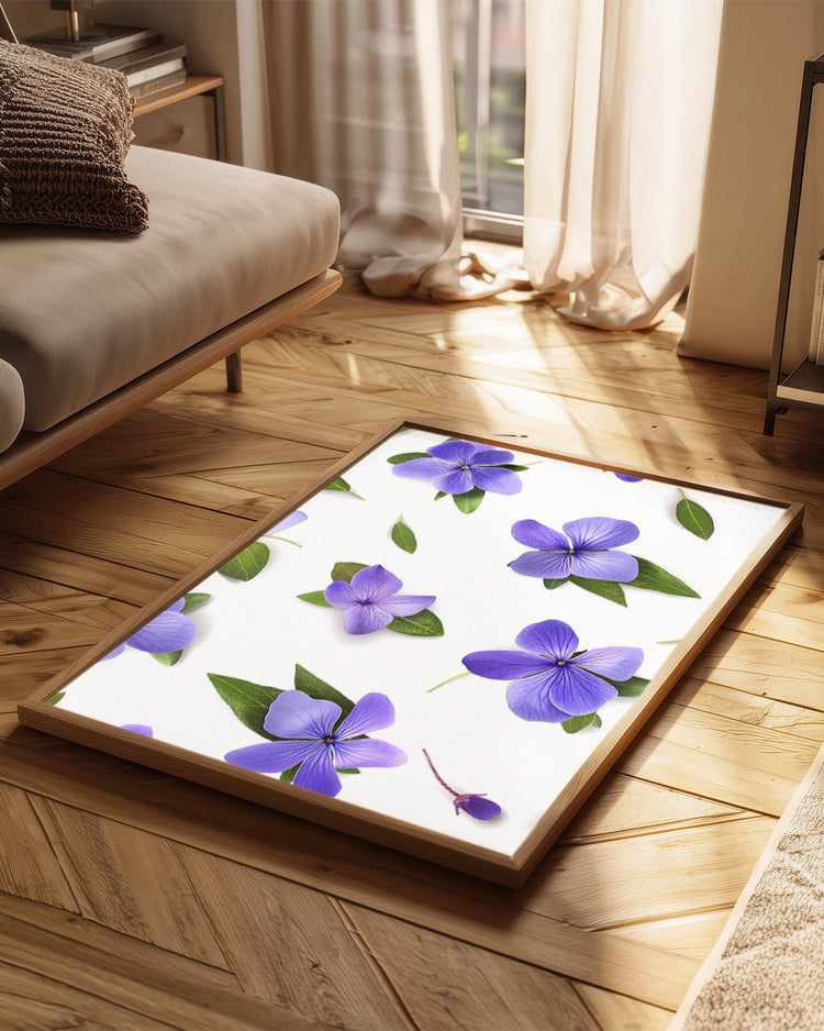 Violets Flottants Poster Tablosu