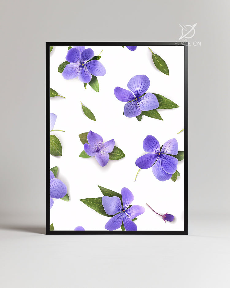 Violets Flottants Poster Tablosu