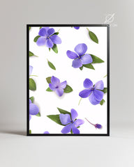 Violets Flottants Poster Tablosu