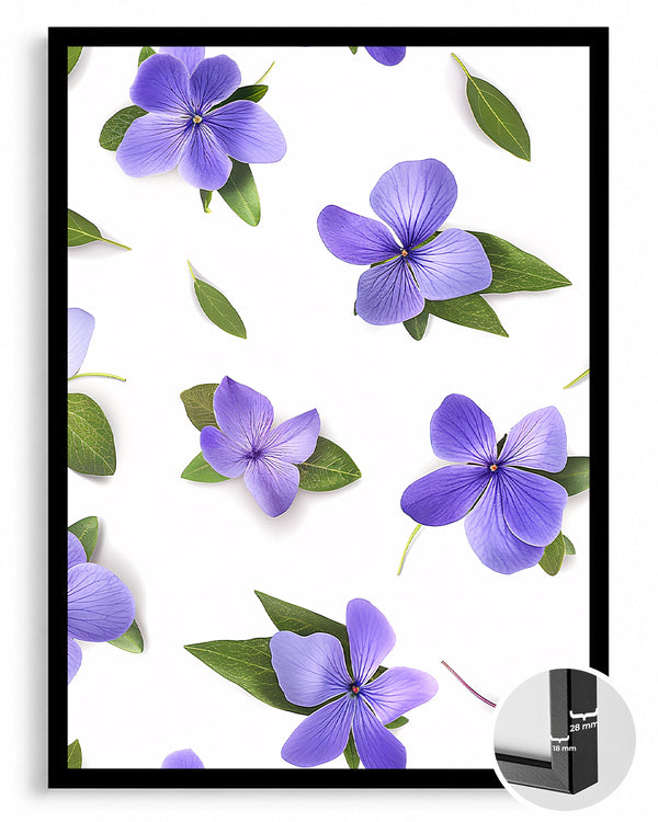 Violets Flottants Poster Tablosu