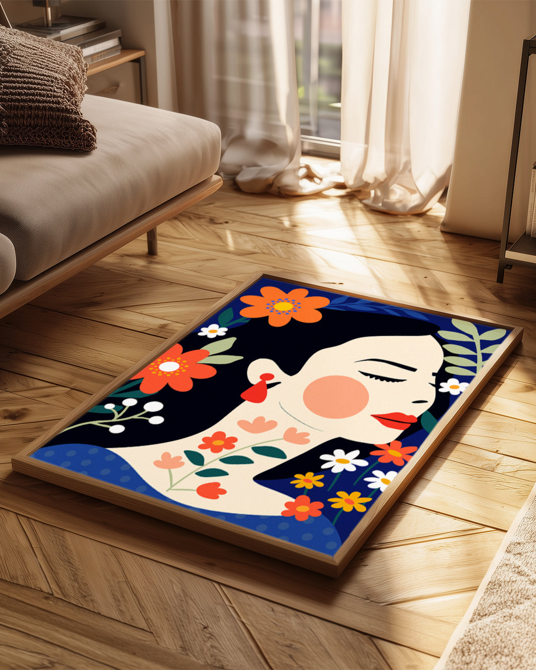 Visage Bleu Poster Tablosu