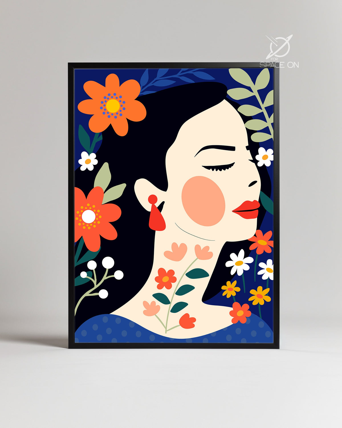 Visage Bleu Poster Tablosu