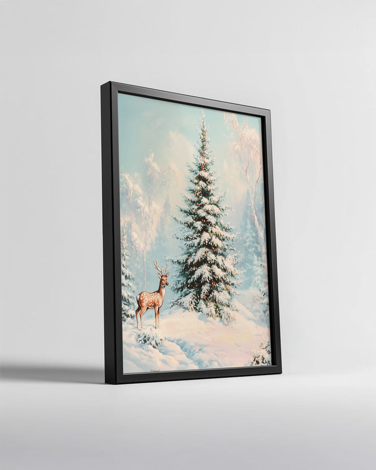 Waving Snowman Hello Poster Tablosu