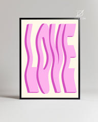 Wavy Love Poster Tablosu