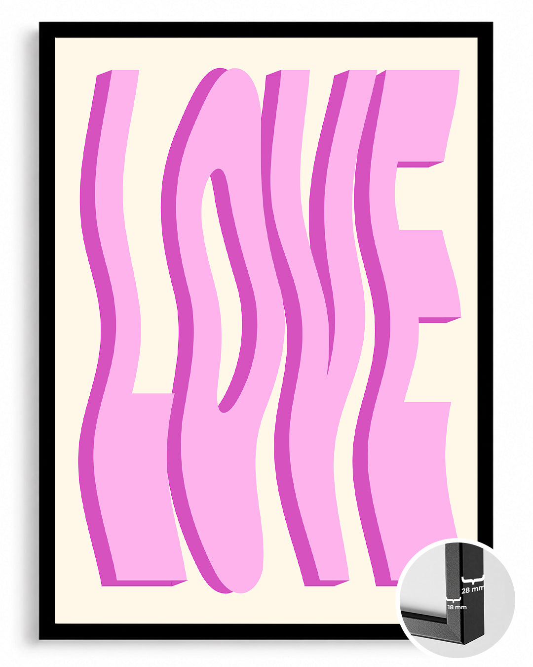 Wavy Love Poster Tablosu