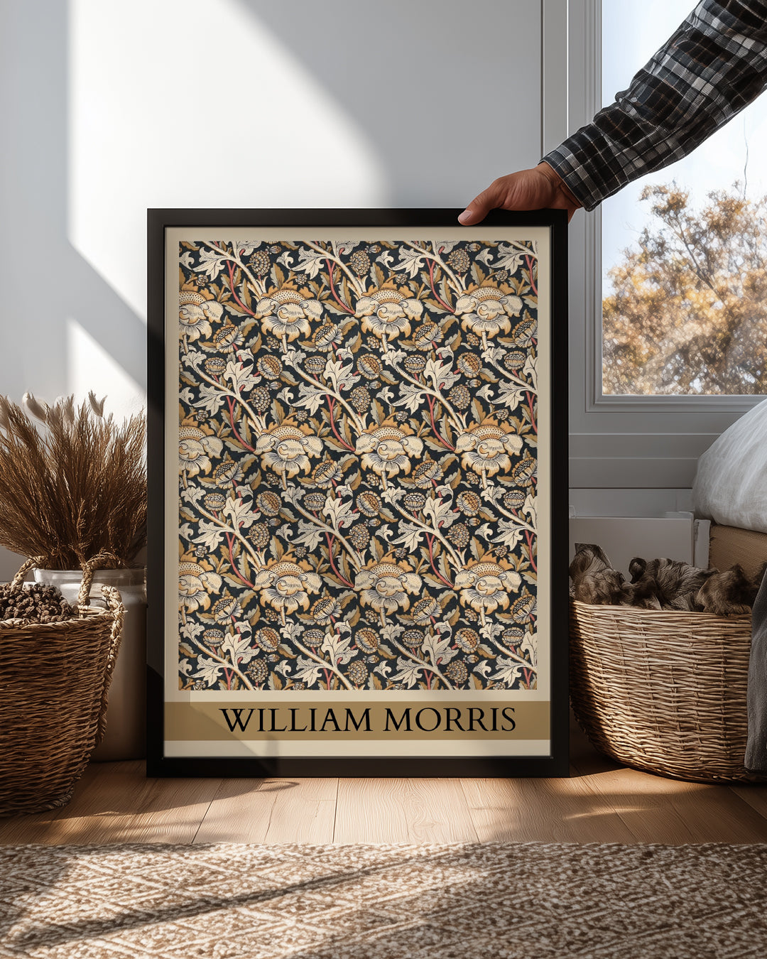 William Morris Deseni - Çiçekli Doku Tasarımı Poster Tablosu