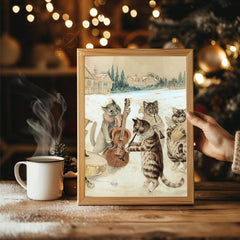 Winter Bunny Art Poster Tablosu