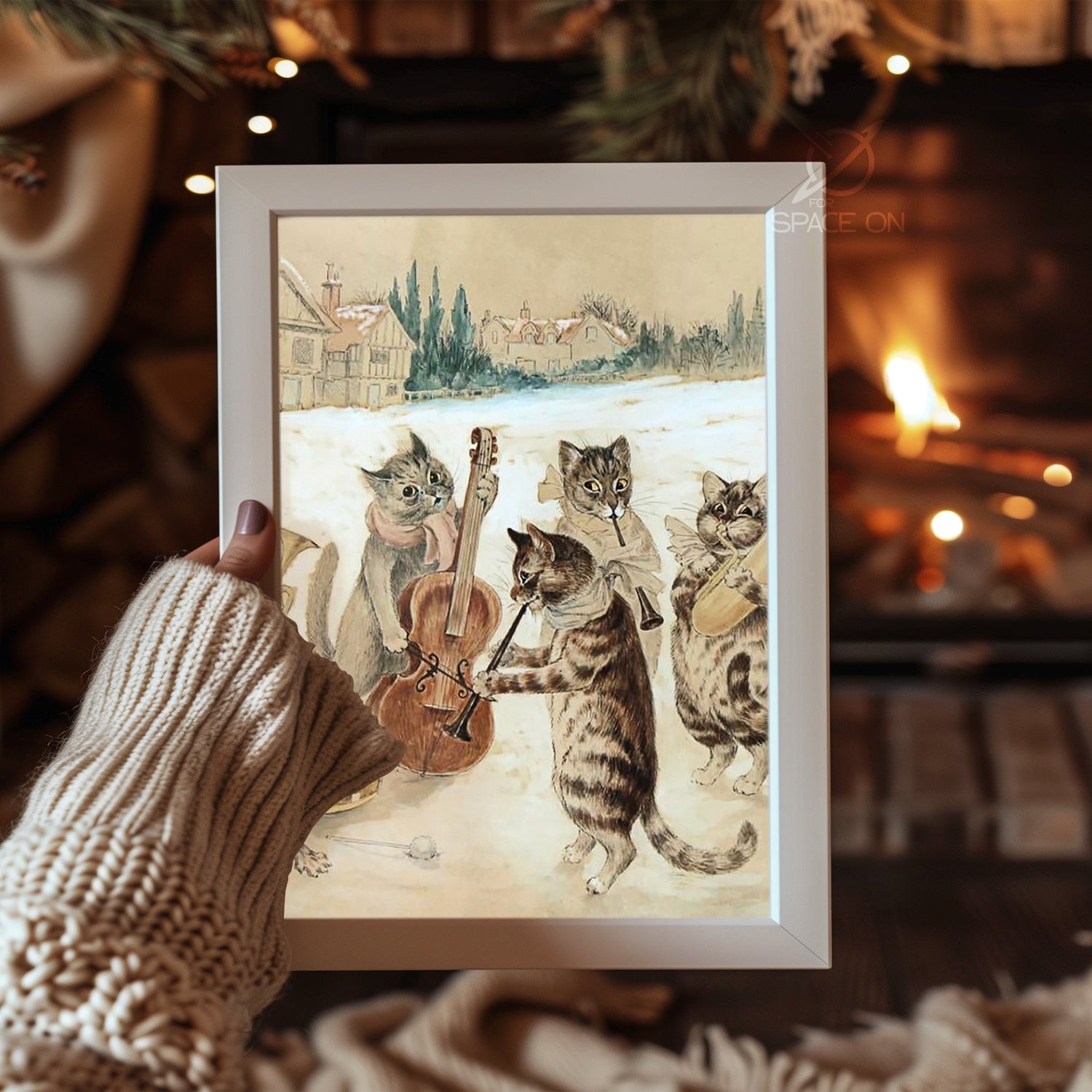 Winter Bunny Art Poster Tablosu