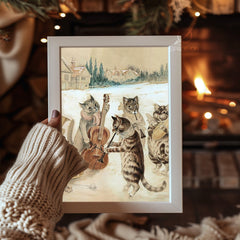 Winter Bunny Art Poster Tablosu