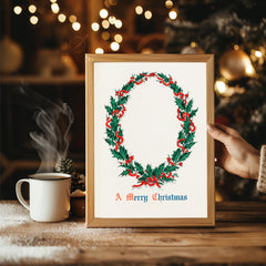 Winter Wishes Typography Poster Tablosu