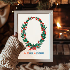 Winter Wishes Typography Poster Tablosu