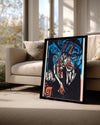 Woodcut Face Poster Tablosu
